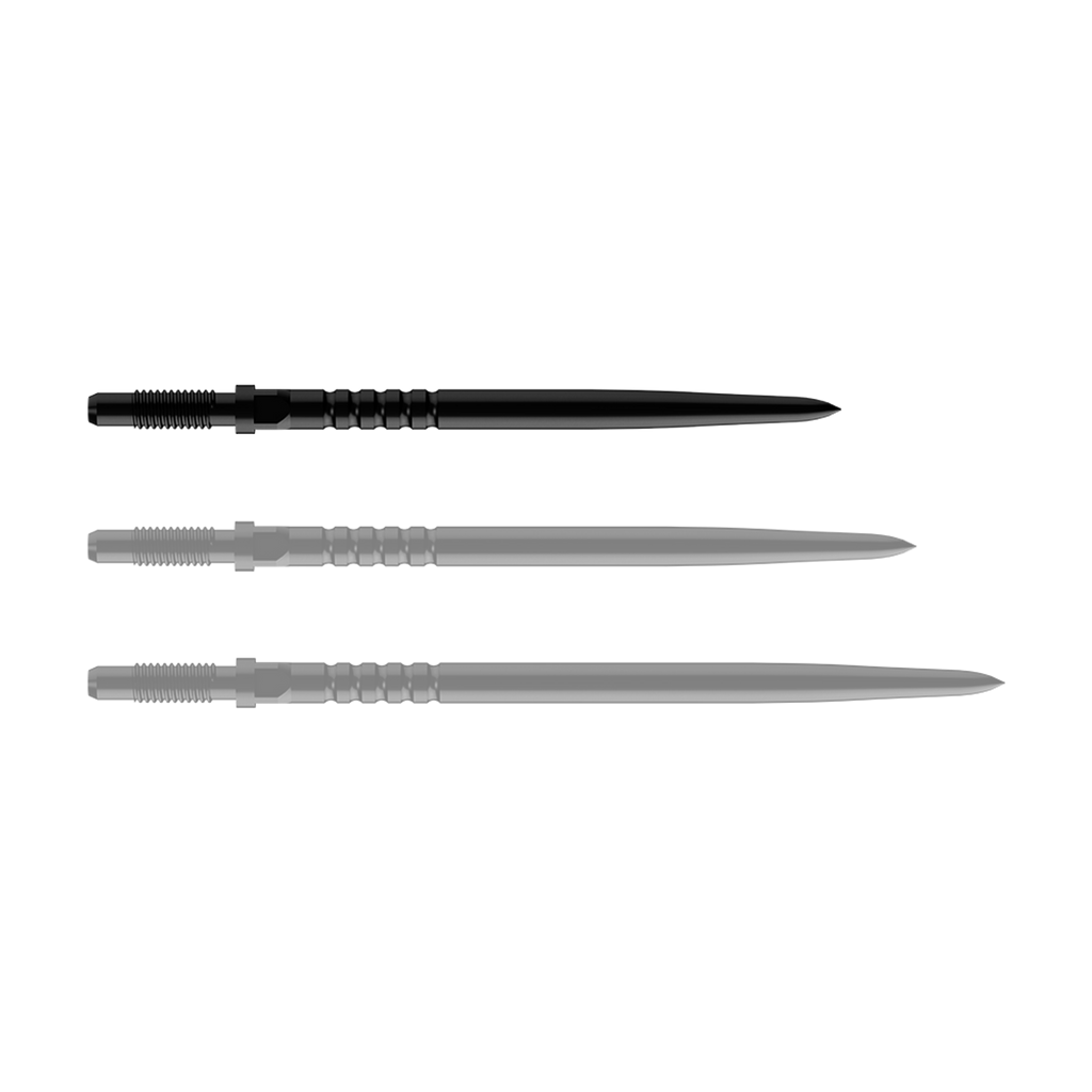 Bulls Convertible Point Ringed Grip Black - Dartspitzen