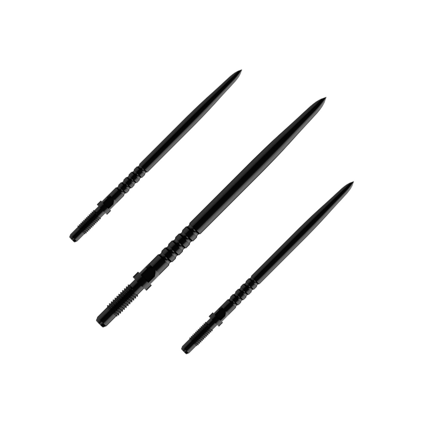 Bulls Convertible Point Ringed Grip Black - Dartspitzen