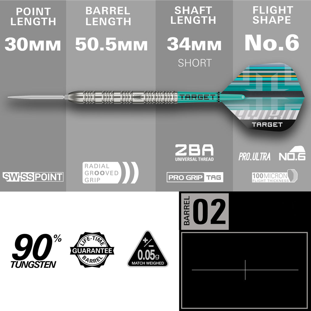 Target Hydro 02 Swiss Point Steeldarts